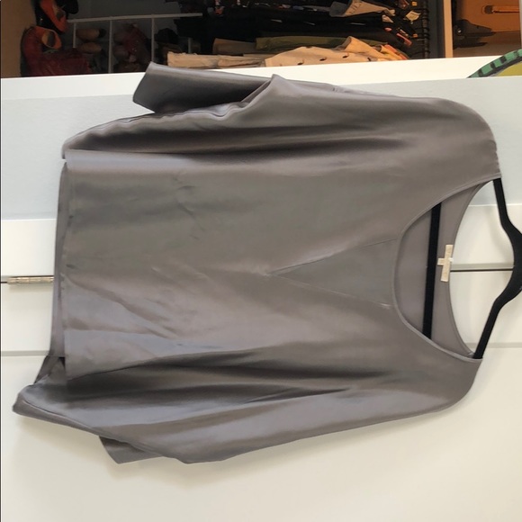 Gorgeous Grey silk satin blouse - Picture 1 of 4